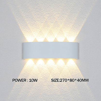 Rayzaar | Minimalistyczna lampa ścienna LED z oświetleniem góra-dół | Wodoodporna IP65 do użytku wewnętrznego i zewnętrznego