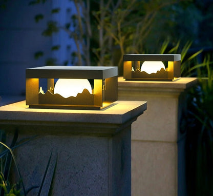 Xylo | Lampa zewnętrzna VZN z ogrodzeniem na energię słoneczną