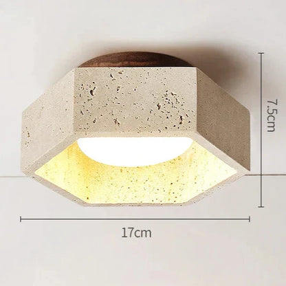 TerraLune | Lampada da soffitto Wabi Sabi Travertino – LED Downlight