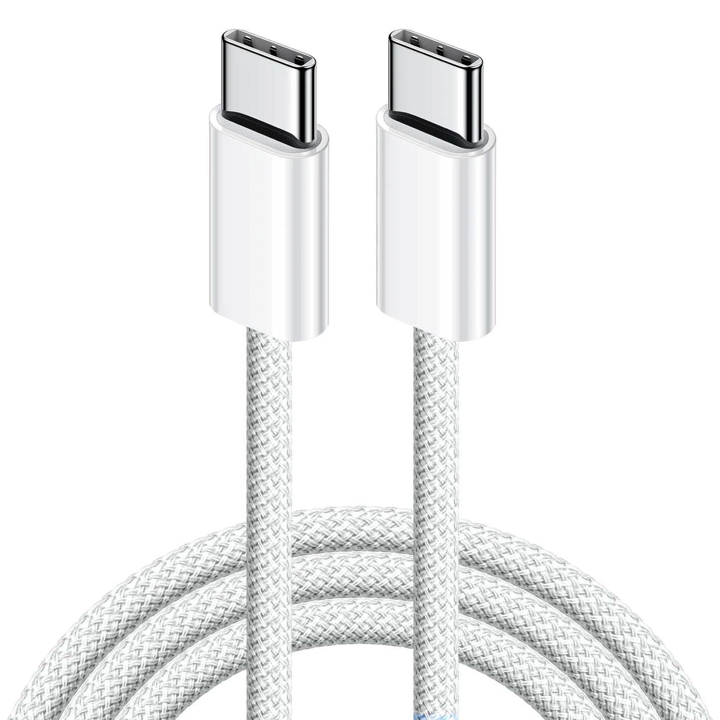 FlexCharge | Gevlochten USB-C Kabel – 1 meter (Wit)