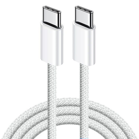 FlexCharge | Gevlochten USB-C Kabel – 1 meter (Wit)