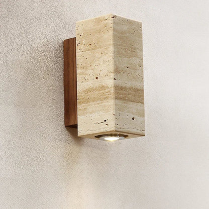 Lunara Wabi-Sabi Wandlampe im Stein-Marmor-Stil