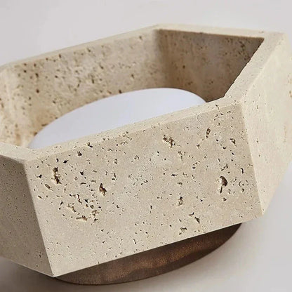 TerraLune | Lampada da soffitto Wabi Sabi Travertino – LED Downlight