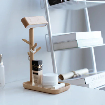 NatureGlow - Elegancka lampa stołowa z funkcją przechowywania