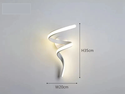 Spiraalvormig muurlicht