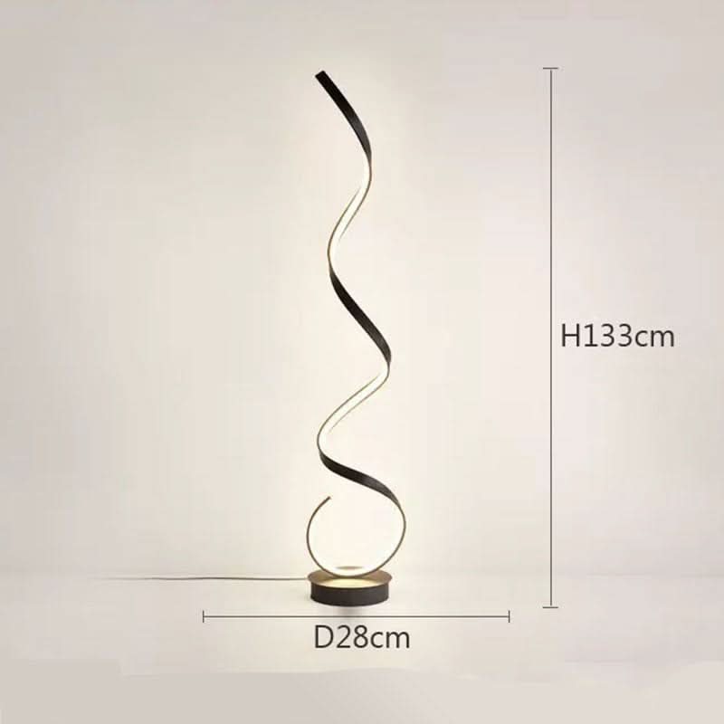 Gedraaide design vloerlamp