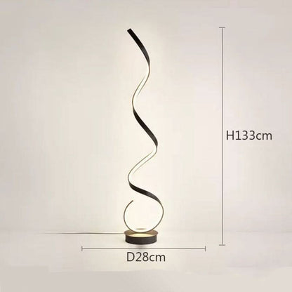 Gedraaide design vloerlamp