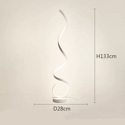 Gedraaide design vloerlamp