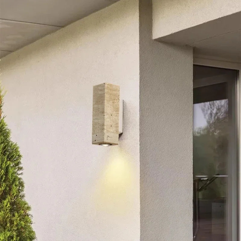 Lunara Wabi-Sabi Wandlampe im Stein-Marmor-Stil