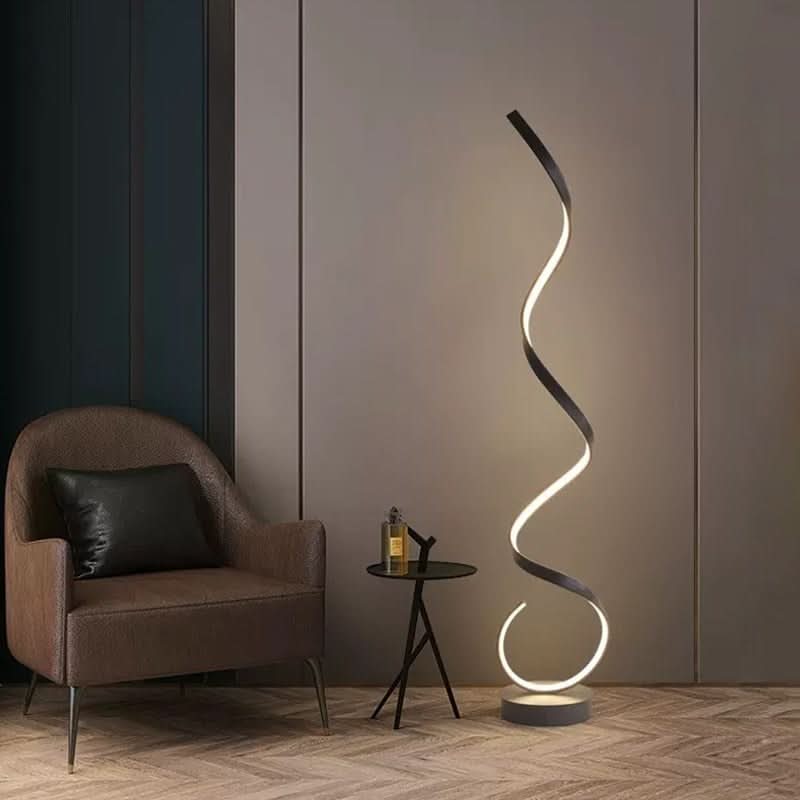Gedraaide design vloerlamp