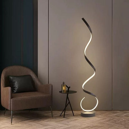 Gedraaide design vloerlamp