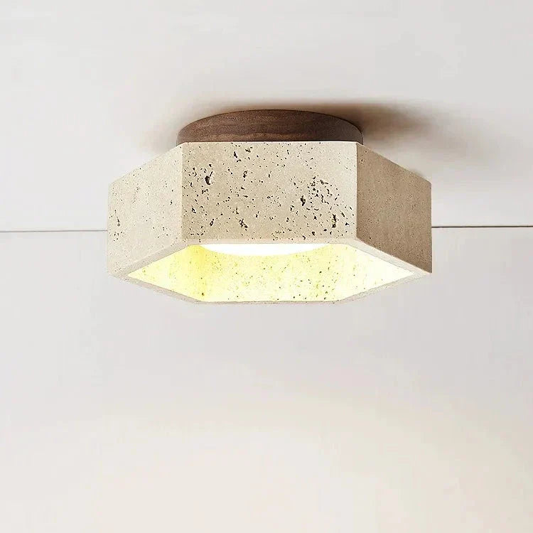 TerraLune | Lampada da soffitto Wabi Sabi Travertino – LED Downlight