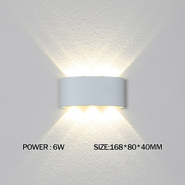 Rayzaar | Minimalistyczna lampa ścienna LED z oświetleniem góra-dół | Wodoodporna IP65 do użytku wewnętrznego i zewnętrznego