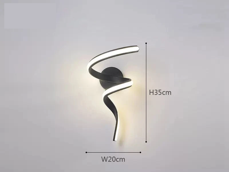 Spiraalvormig muurlicht