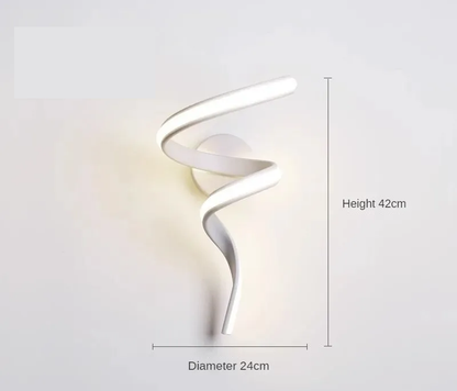 Spiraalvormig muurlicht