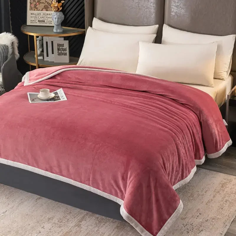 WarmFuzz - Plaid in Cashmere Spesso per Letto e Divano