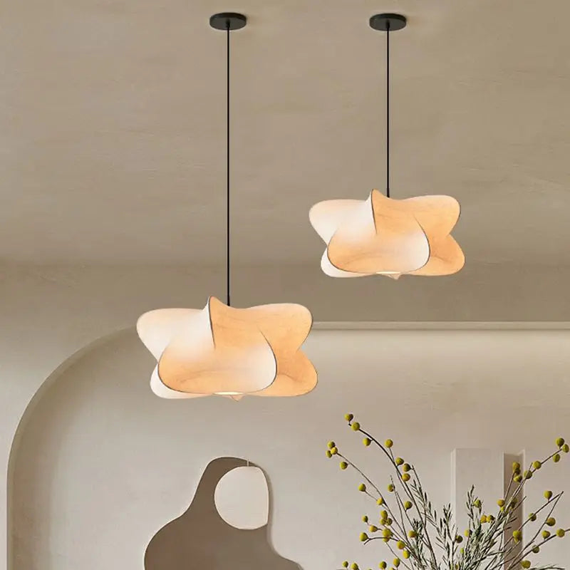 Sabiya | Japońska lampa wisząca z jedwabiu – Wabi Sabi Design