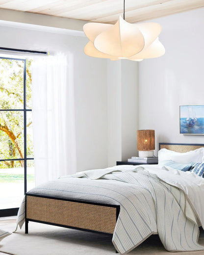 Sabiya | Japońska lampa wisząca z jedwabiu – Wabi Sabi Design