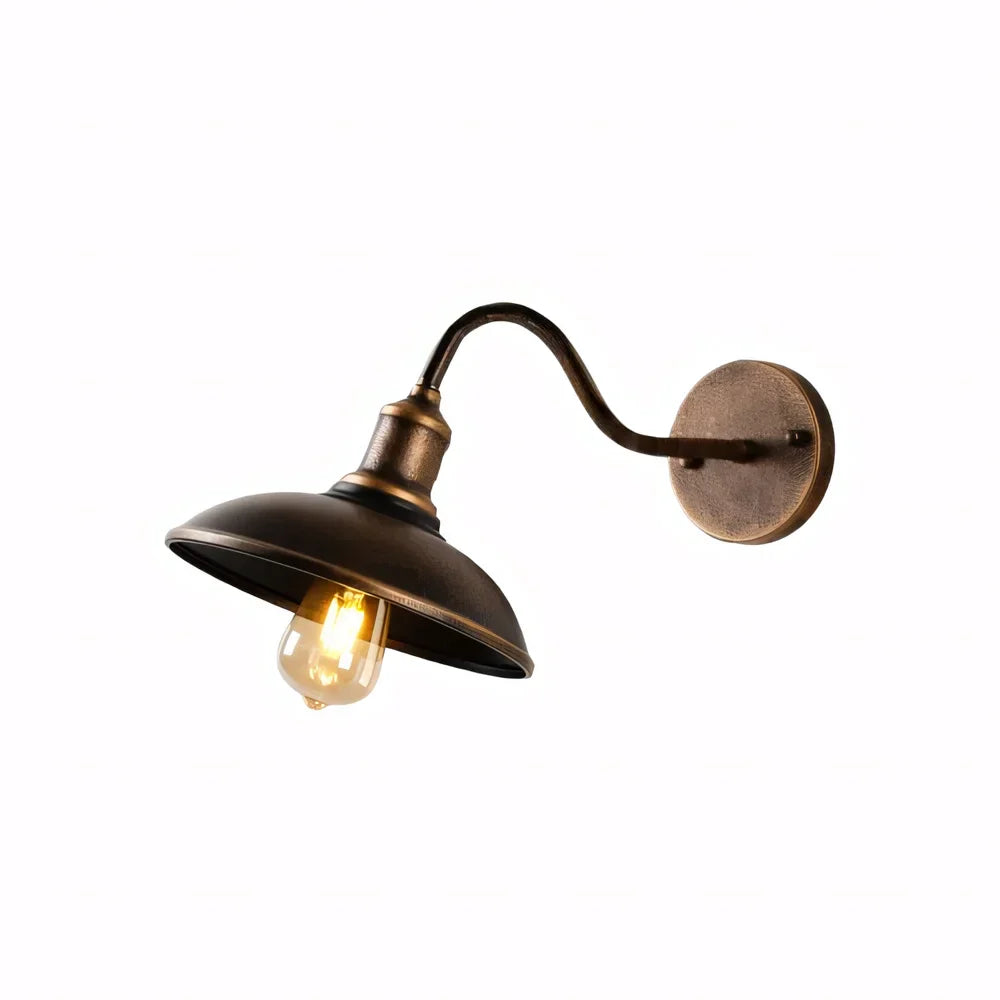 LONI Klassieke Buitenlamp met Zwanenhals | Weerbestendig & E27 Fitting