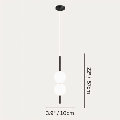 Glazora – Lampada a Sospensione Moderna con Sfera di Vetro | LED Caldo | Ø10cm