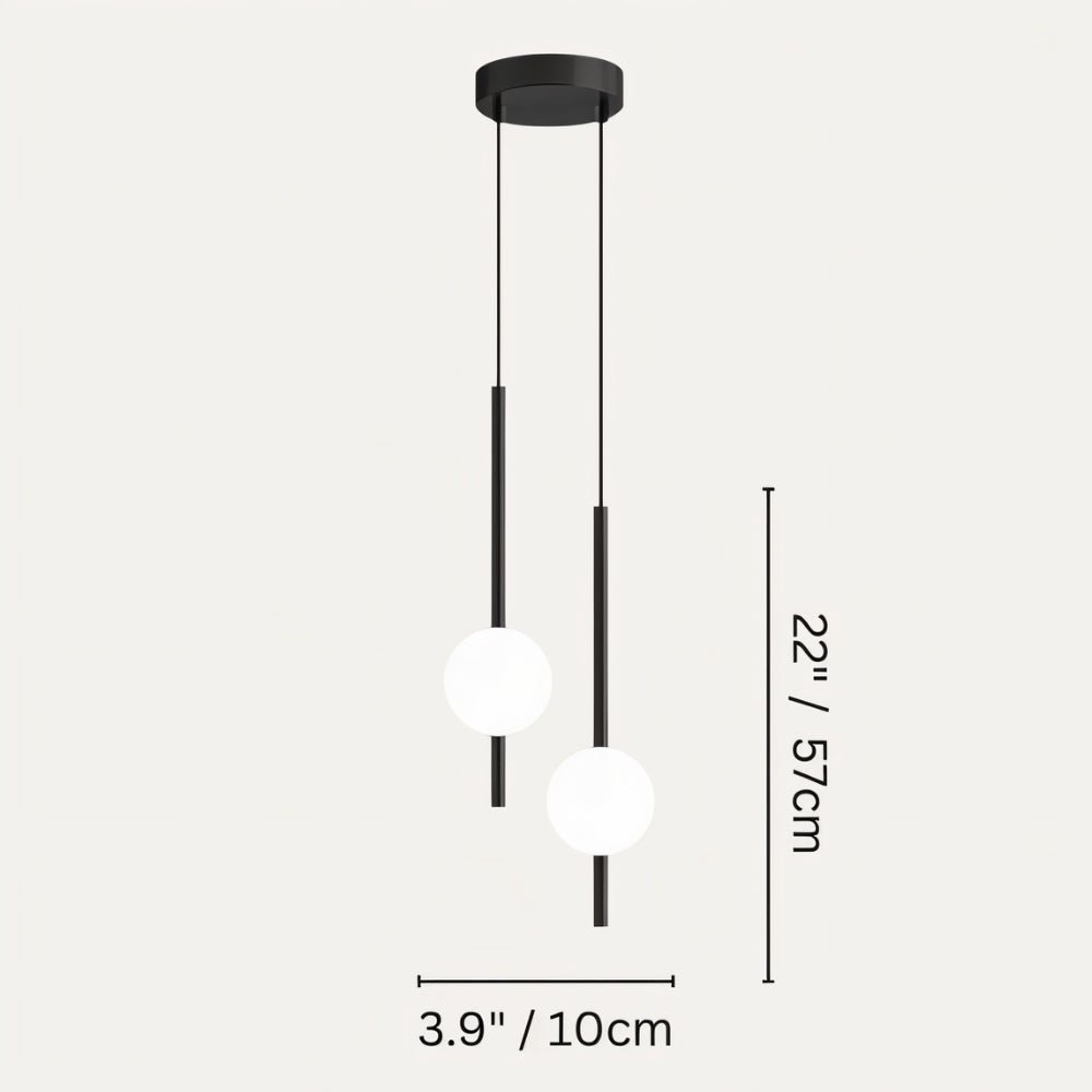 Glazora – Lampada a Sospensione Moderna con Sfera di Vetro | LED Caldo | Ø10cm