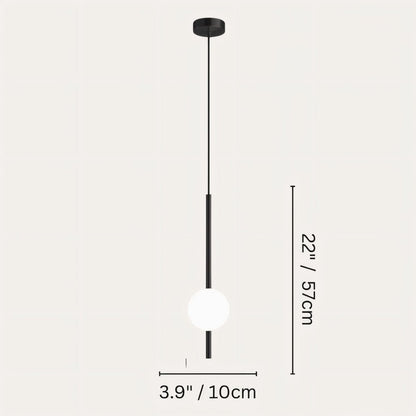Glazora – Lampada a Sospensione Moderna con Sfera di Vetro | LED Caldo | Ø10cm