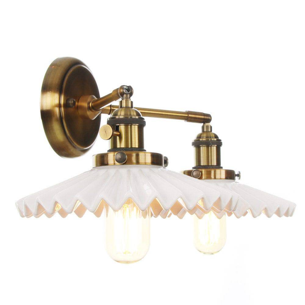 Aurio Retro- Ceramiczna lampa ścienna z podwójnym oświetleniem