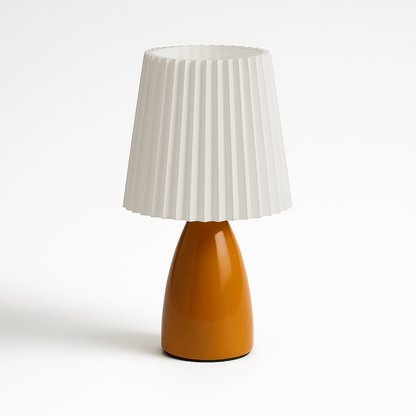 Apollo Lampa stołowa | Lampa w stylu mid-century z abażurem plisowanym i oświetleniem LED