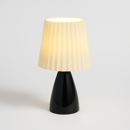 Apollo Lampa stołowa | Lampa w stylu mid-century z abażurem plisowanym i oświetleniem LED