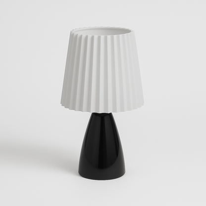 Apollo Lampa stołowa | Lampa w stylu mid-century z abażurem plisowanym i oświetleniem LED
