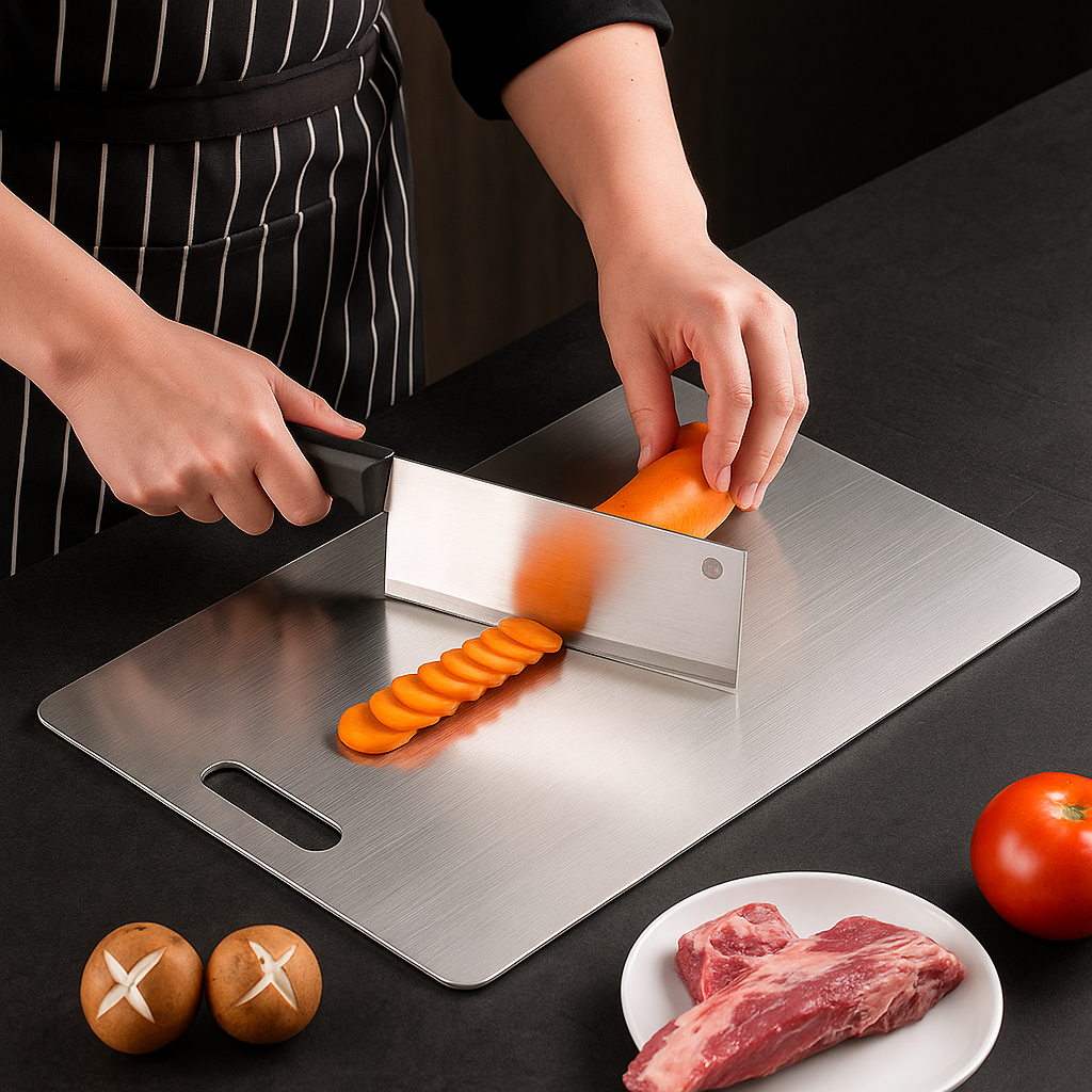 TitanPure | Higieniczna deska do krojenia z 100% czystego tytanu