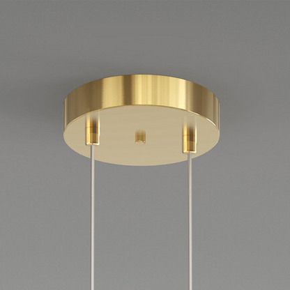 Lampada a sospensione SOLVARÉ | Doppio Anello in Ottone color Oro | Illuminazione LED
