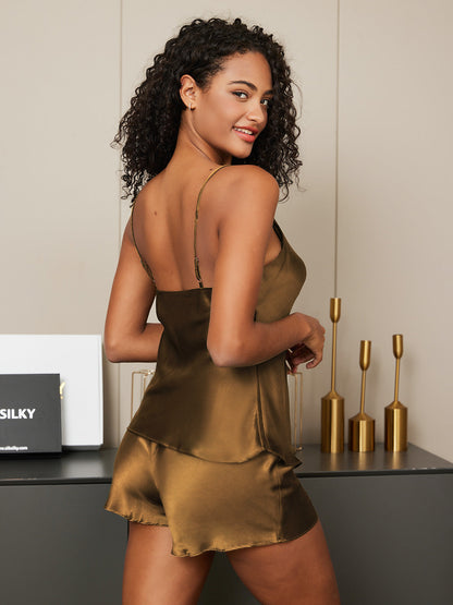 Lily Luxe Polyester-satijn Dames Pyjama Set – Elegant & Comfortabel Nachtkleding Dames