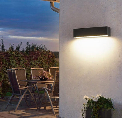 ALVARIX Lampa ścienna – Nowoczesna lampa LED na zewnątrz – IP65 – W 3 rozmiarach – Aluminium i szkło hartowane