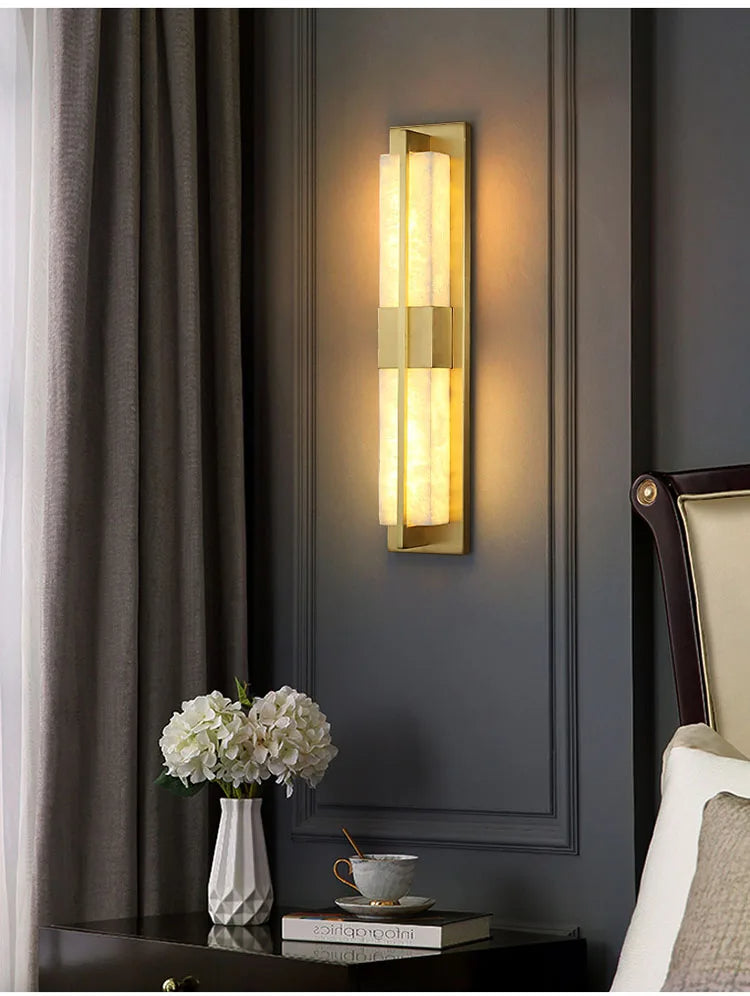 Brighton Marble Outdoor Wall Lamp