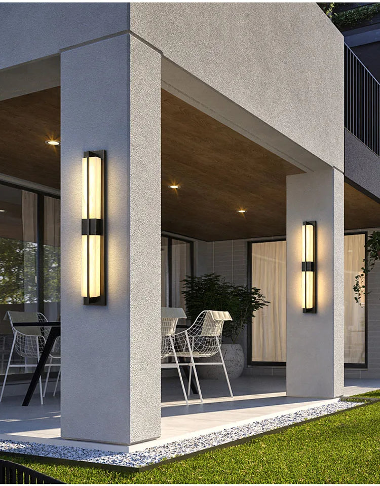 Brighton Marble Outdoor Wall Lamp