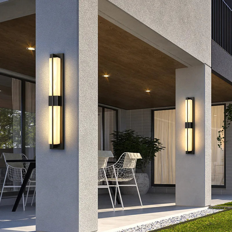 Brighton Marble Outdoor Wall Lamp