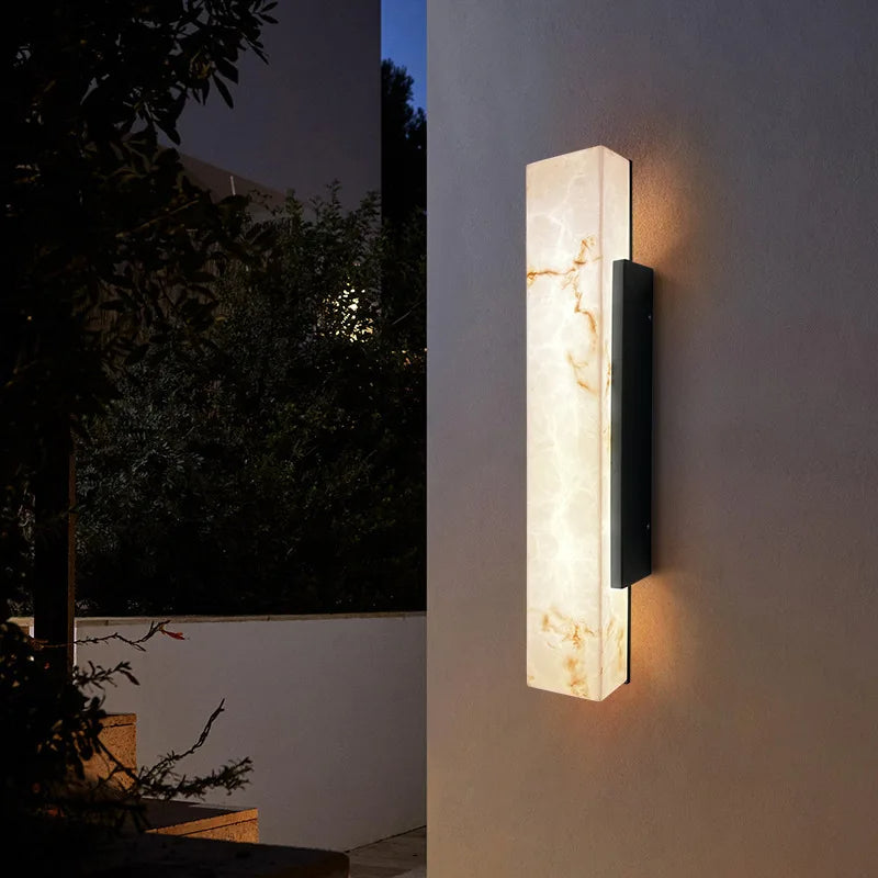 Zoya Outdoor Marble Wall Light