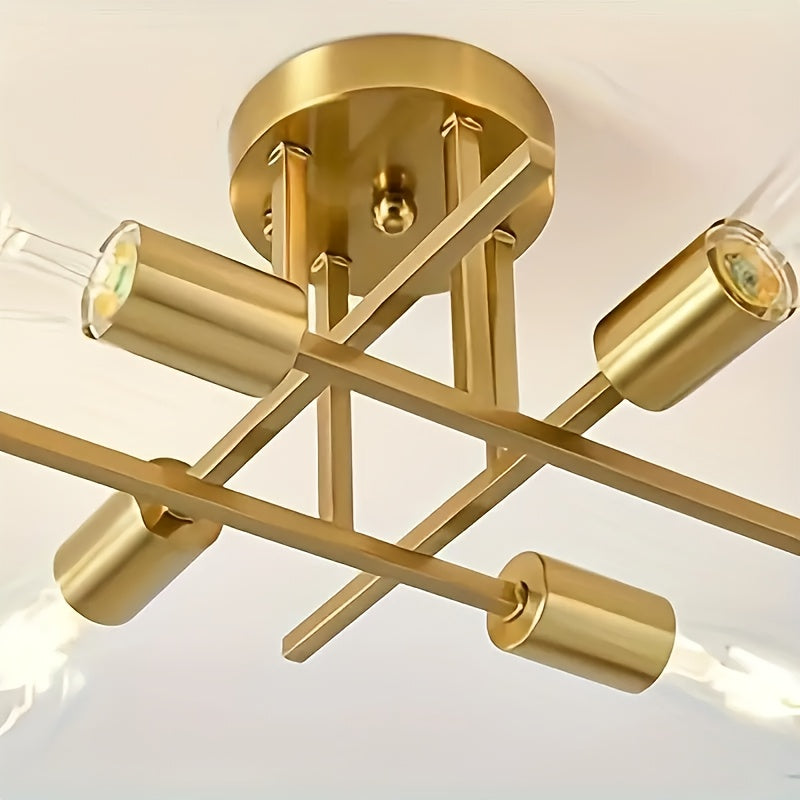 Rayvora | Czarna żelazna nowoczesna lampa sufitowa w stylu industrialnym