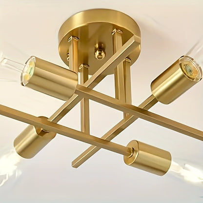 Rayvora | Czarna żelazna nowoczesna lampa sufitowa w stylu industrialnym