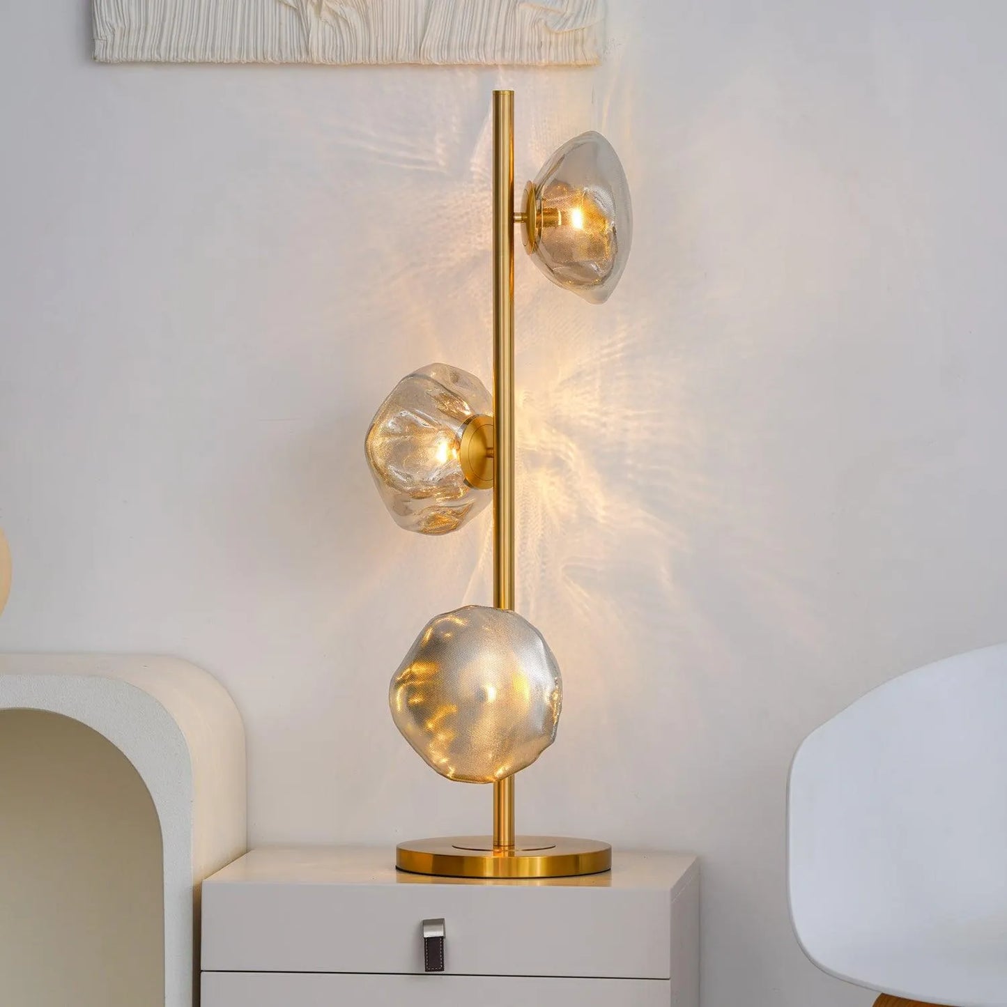 CloudGlow - Kunstzinnige Glazen LED Vloer- en Tafellamp