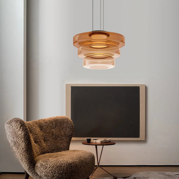CraftNova - Lampada a sospensione in vetro in stile Bauhaus