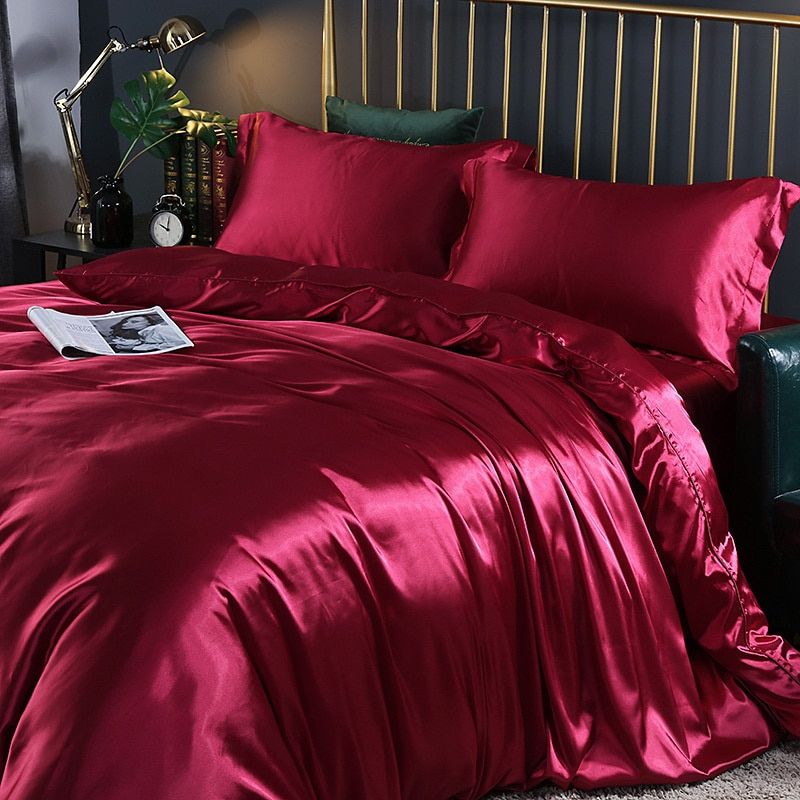 SilkLuxe™ | Set di Biancheria da Letto in Raso per un Comfort di Sonno Estremo