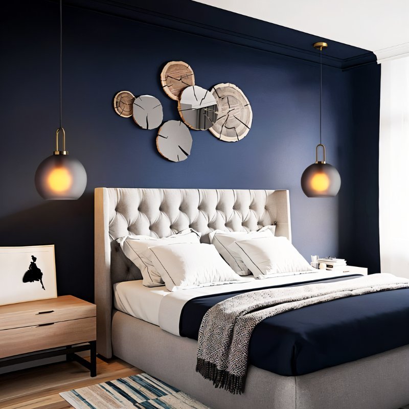 GlasNura – Lampada a sospensione moderna con vetro grigio o trasparente e dettagli in ottone