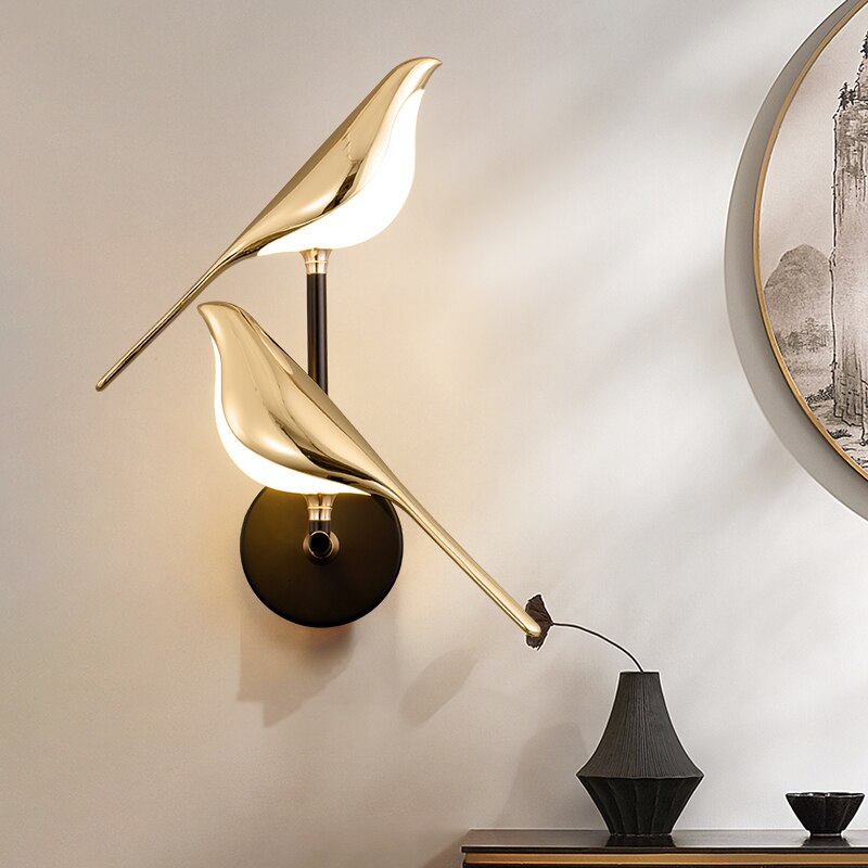 LumiBird - Lampada da parete LED a forma di uccello scandinavo