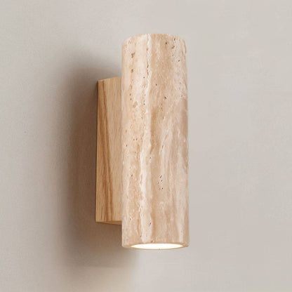 Travilo – Lampa ścienna z trawertynu | Nowoczesny design | Ciepłe LED