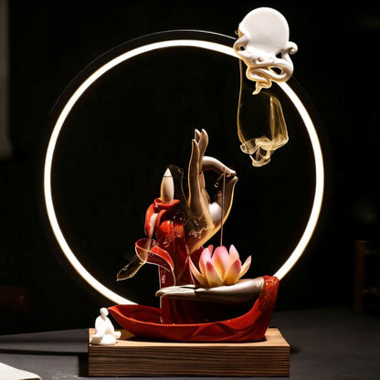 ZenGlow – Tafellamp & Wierookbrander in Eén | LED Verlichting