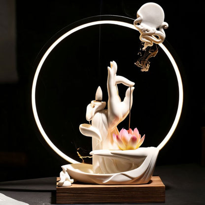 ZenGlow – Tafellamp & Wierookbrander in Eén | LED Verlichting