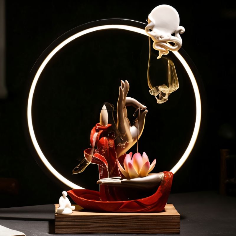 ZenGlow – Tafellamp & Wierookbrander in Eén | LED Verlichting