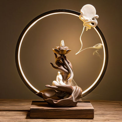 ZenGlow – Tafellamp & Wierookbrander in Eén | LED Verlichting